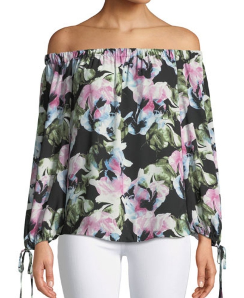 Vince Camuto floral off the shoulder blouse